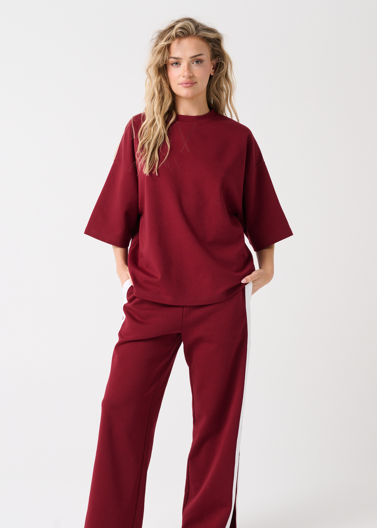 Cartel & Willow Sage Tee in Raspberry — product view 2