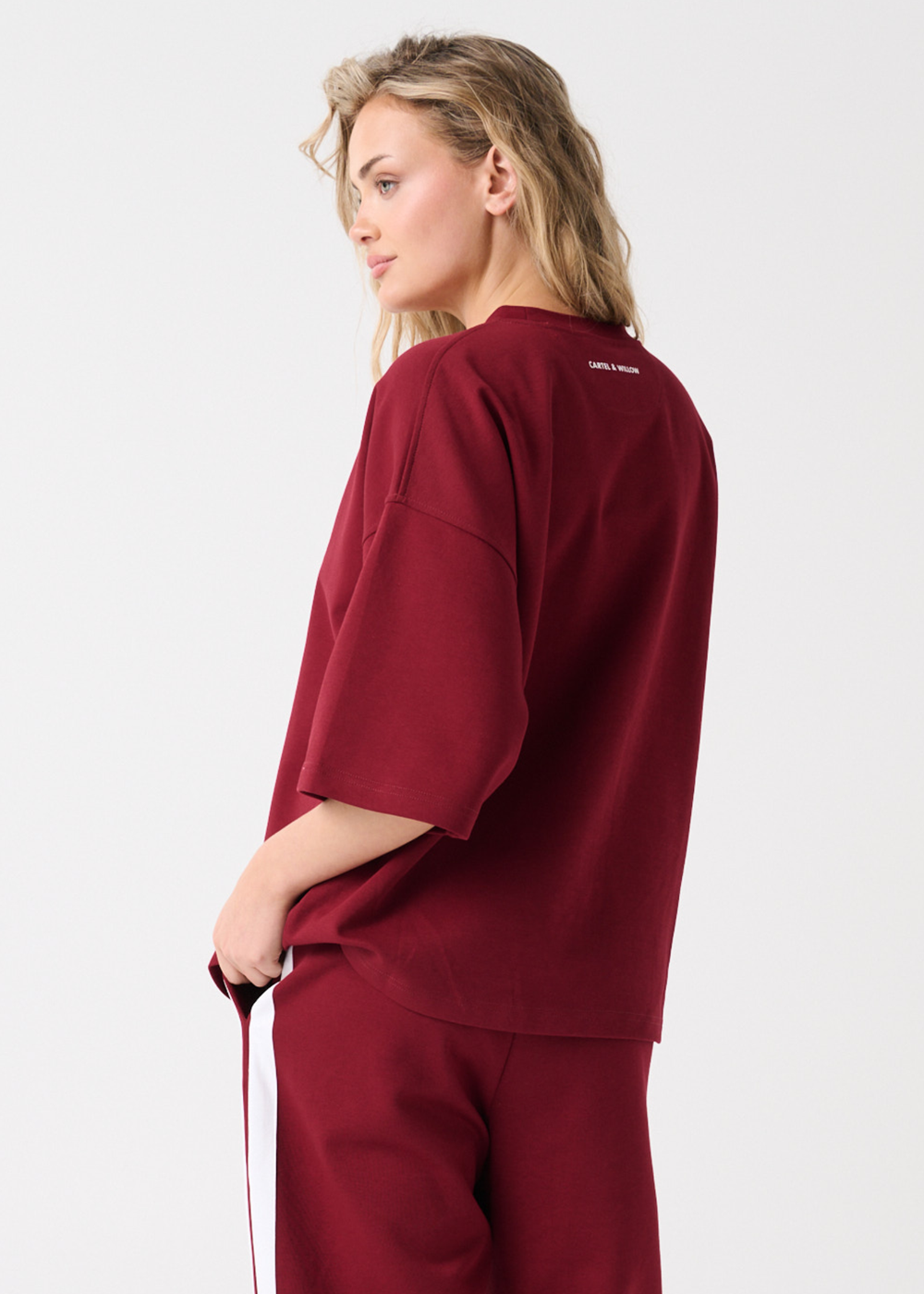 Cartel & Willow Sage Tee in Raspberry — product view 4