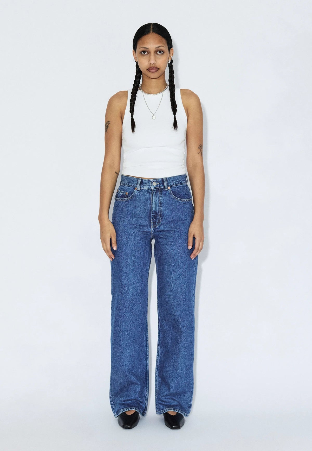 Dr. Denim Echo High Straight jeans in Bay Mid Retro – view 2