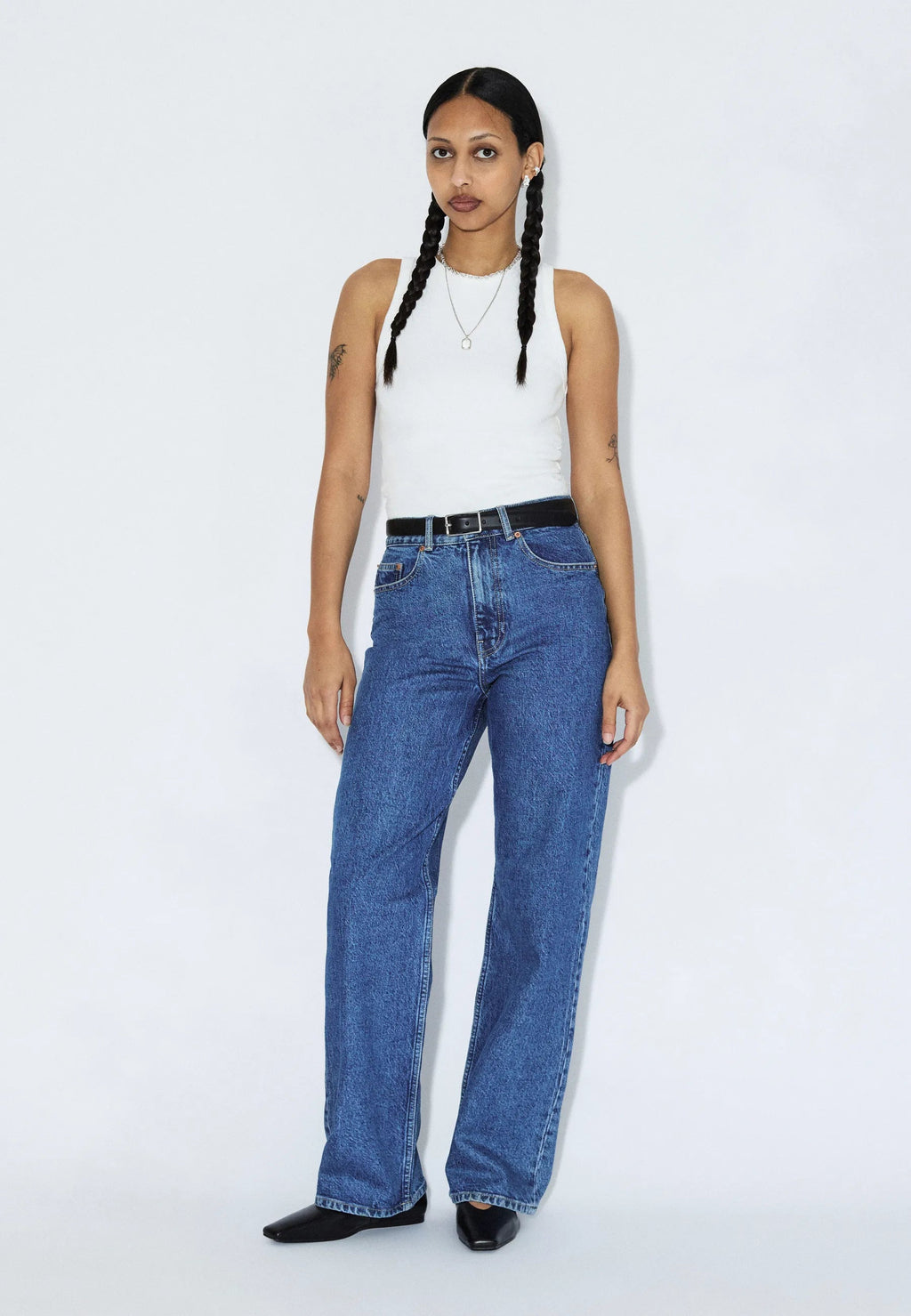 Dr. Denim Echo High Straight jeans in Bay Mid Retro – view 3