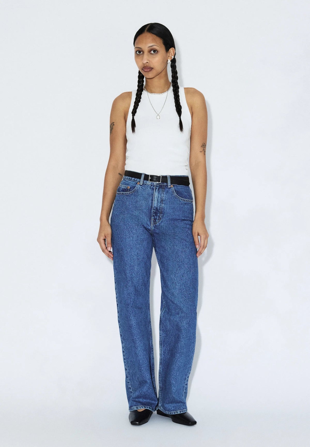 Dr. Denim Echo High Straight jeans in Bay Mid Retro – view 4