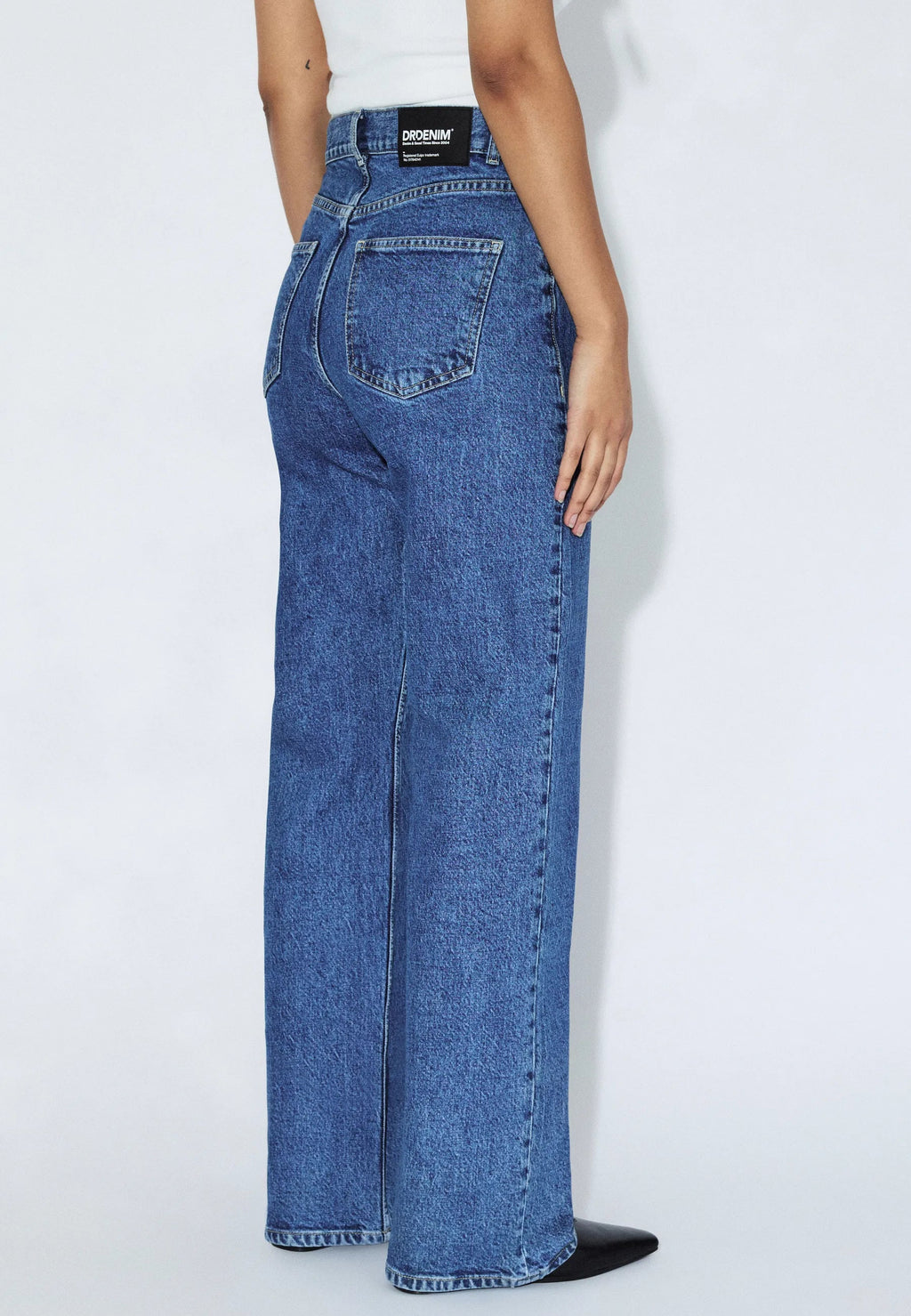 Dr. Denim Echo High Straight jeans in Bay Mid Retro – detail