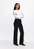 Dr. Denim Moxy High Straight jeans in Solid Black – front