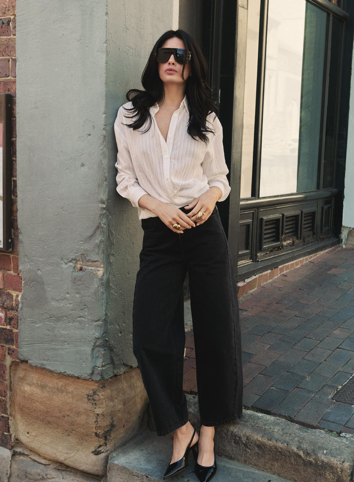 Esmaee Midtown Barrel Jean - Black – product image 1