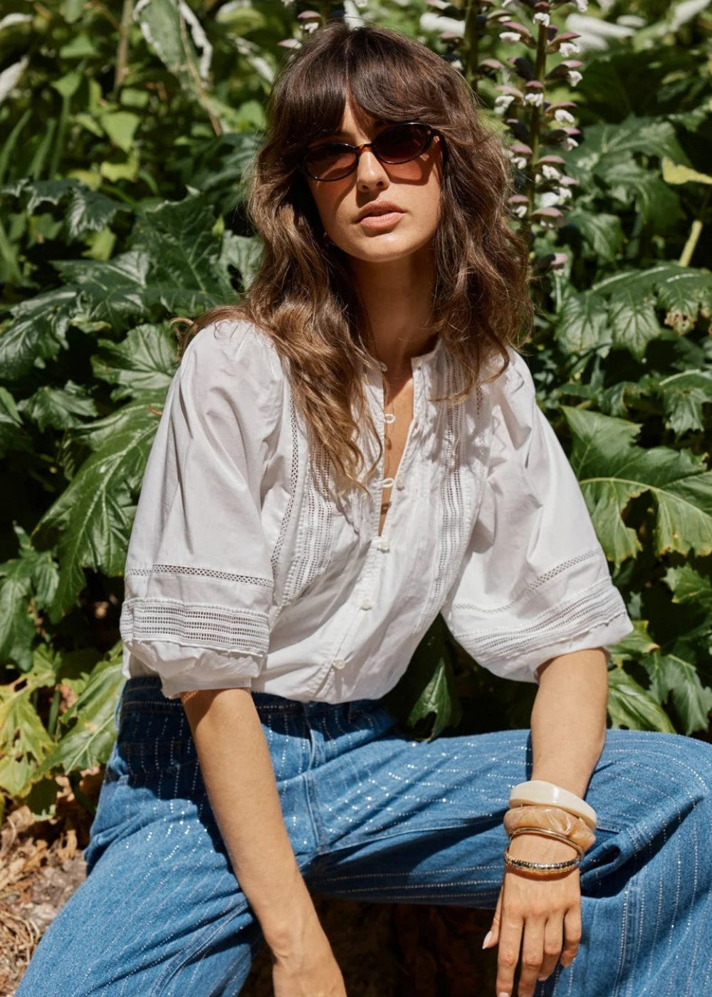 Fate + Becker Freya Lace Trim Blouse - White – product image 6