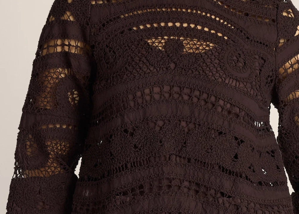 Fate + Becker Gaia Lace Top - Chocolate – product image 2