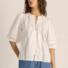 FATE+BECKER Freya Lace Trim Blouse - White