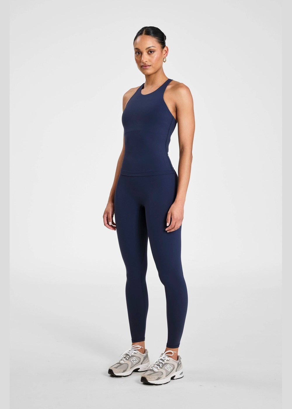 ALLFENIX CloudCore 7/8 Legging in Navy, three-quarter view