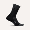 Feetures Elite Light Cushion Reflective Mini Crew Socks – Black Flash – product view