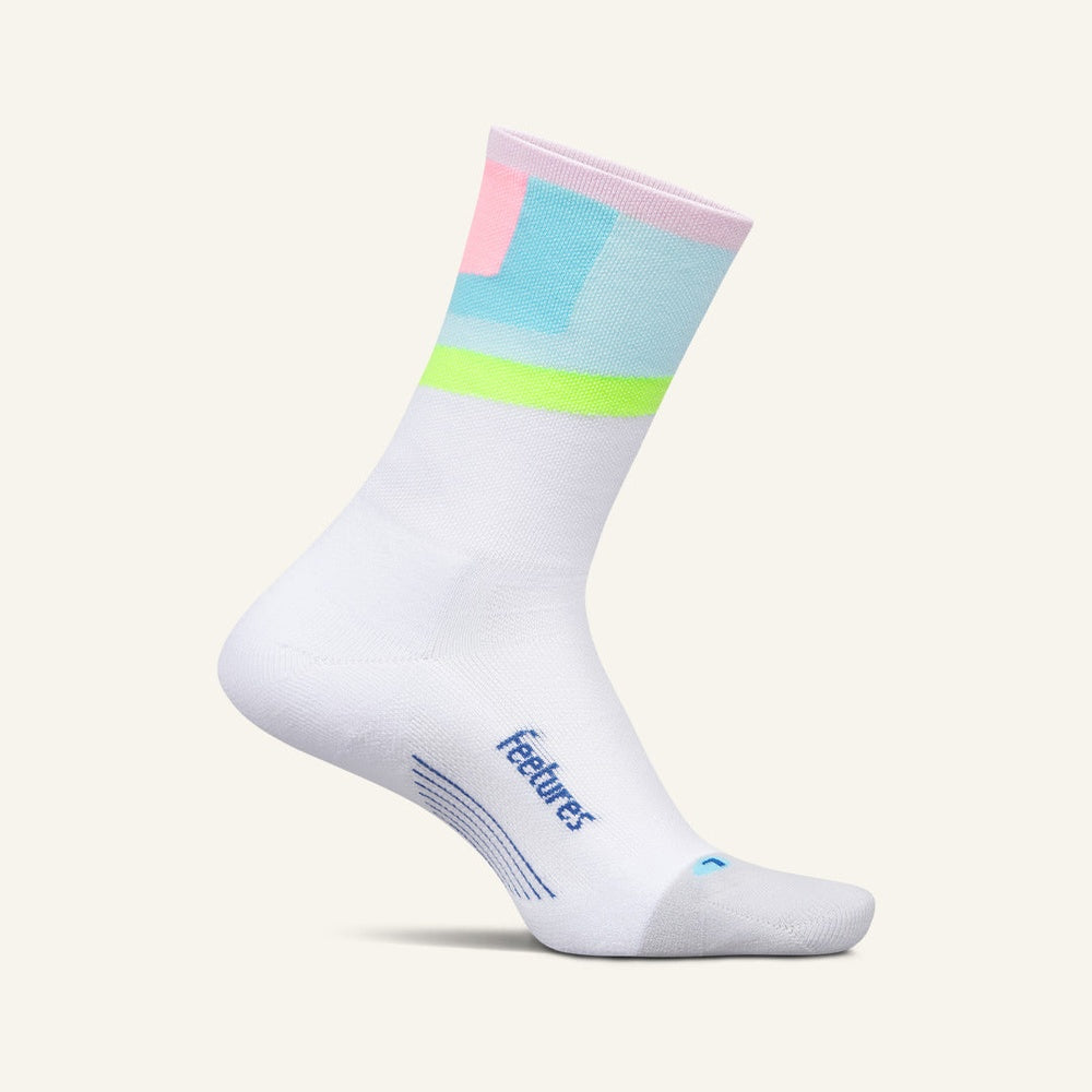 Feetures Elite Light Cushion Mini Crew Socks – Candy Court – product view