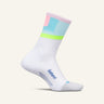 Feetures Elite Light Cushion Mini Crew Socks – Candy Court – product view