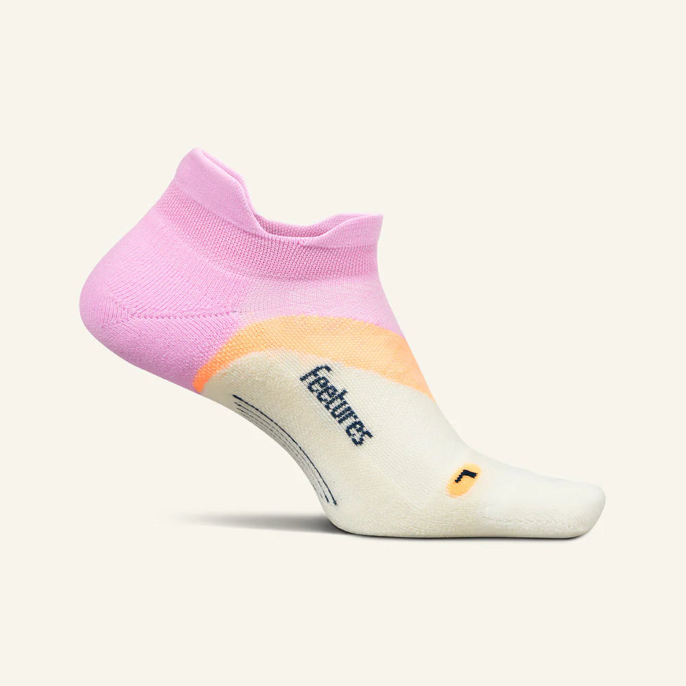 Feetures Elite Light Cushion No Show Tab Socks – Pink Citrus – product view