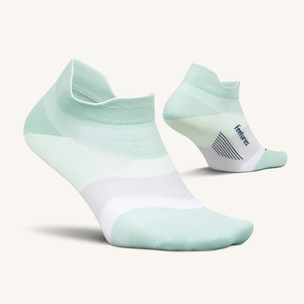 Feetures Elite Ultra Light No Show Tab Socks – Supine Sage – pair view