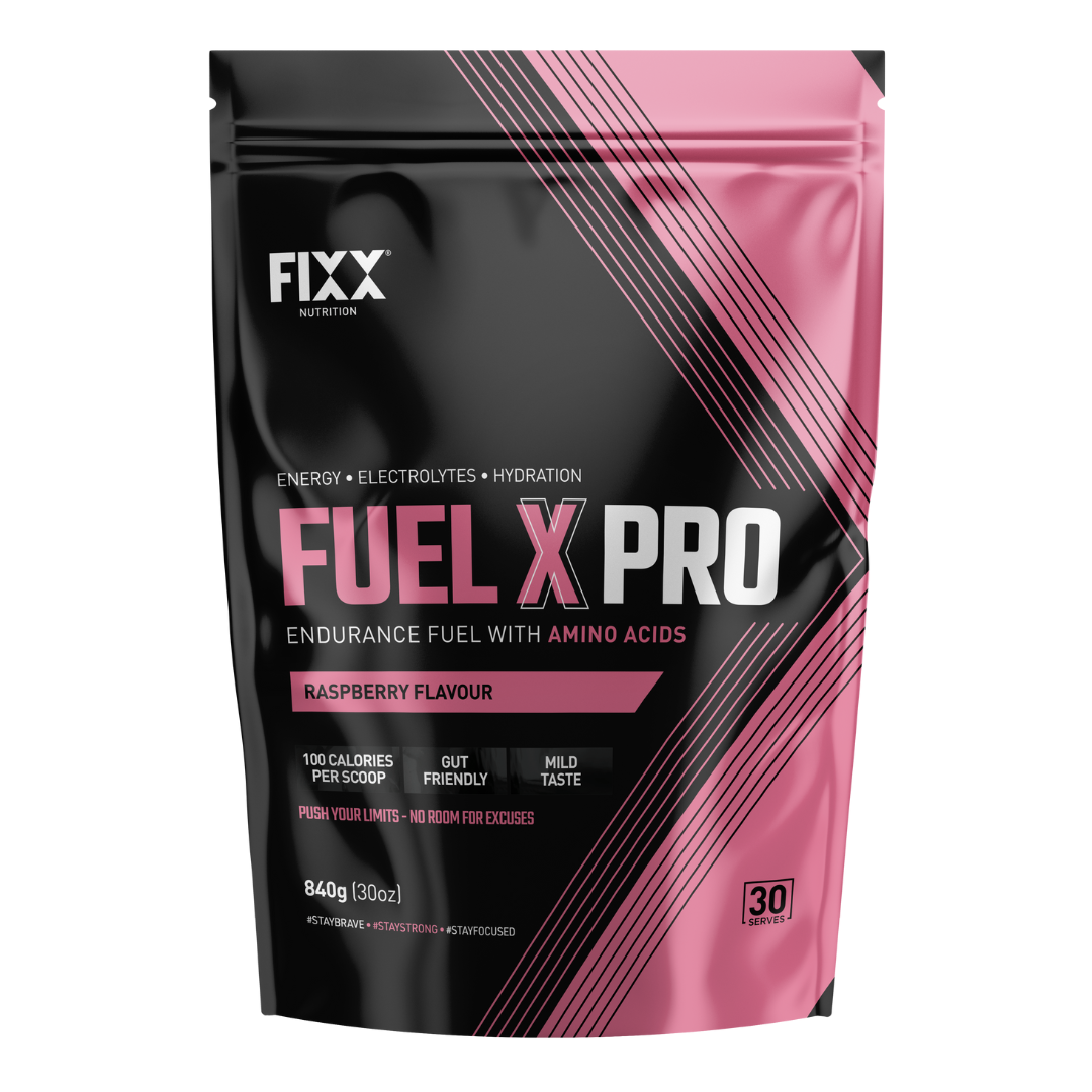 FIXX Fuel X Pro Raspberry 840g 30 Scoop Bag endurance drink mix