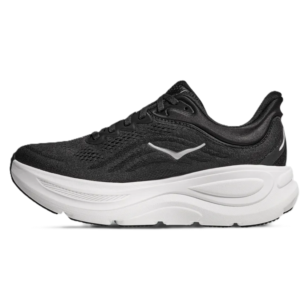HOKA Bondi 9 Men’s X-Wide Black and White running shoe other side view