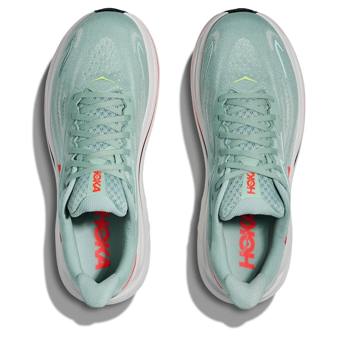 HOKA Clifton 10 Wide Men's Running Shoes - Sage / Neon – product image 3