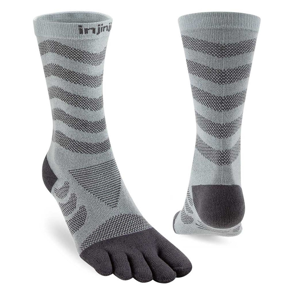 Injinji Women’s Ultra Run Crew Socks – Slate – pair or alternate view