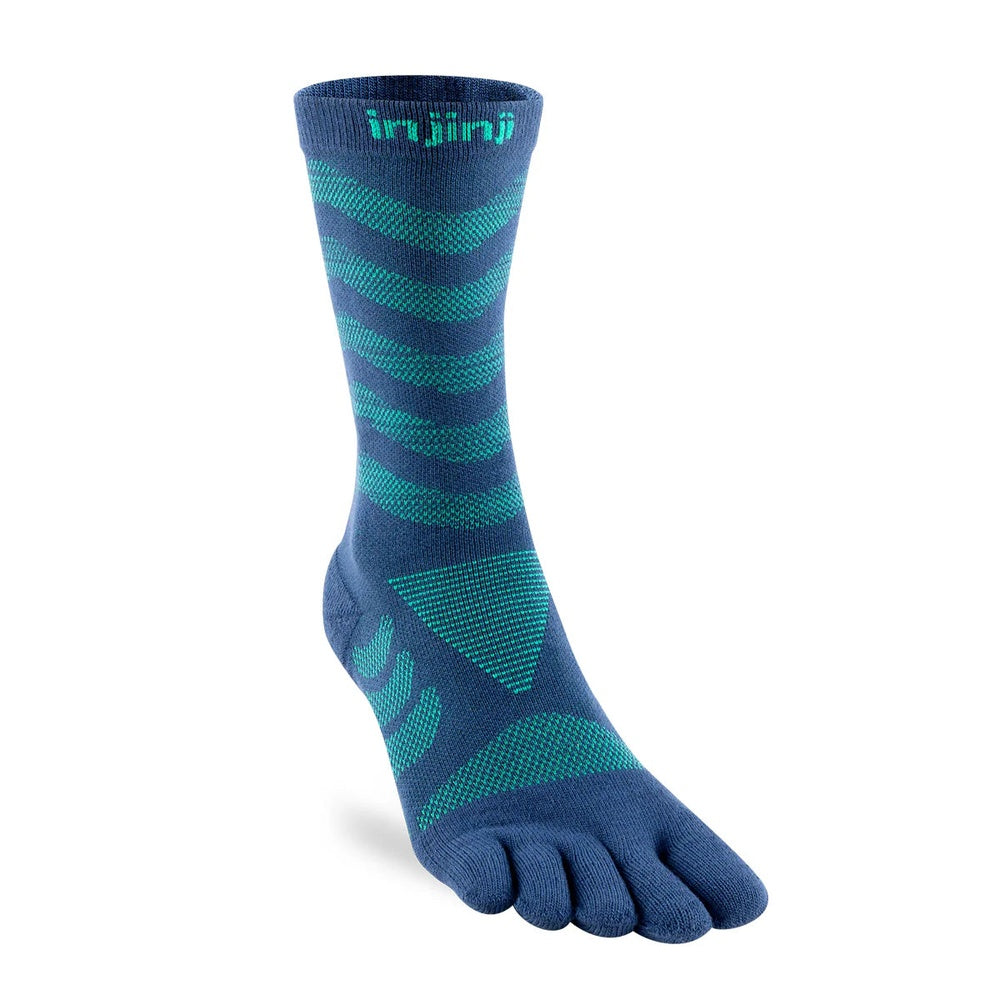 Injinji Women’s Ultra Run Crew Socks – Poseidon – product photo