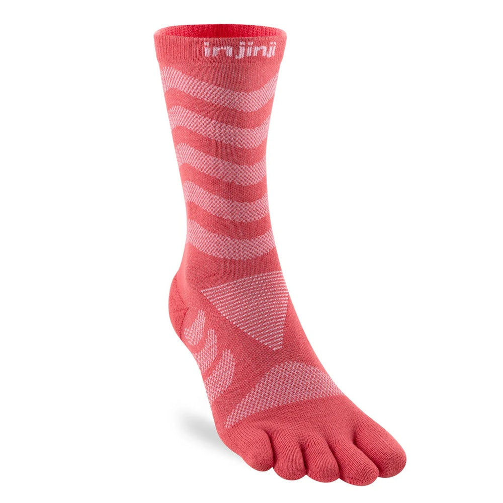 Injinji Women’s Ultra Run Crew Socks – Coral – product photo