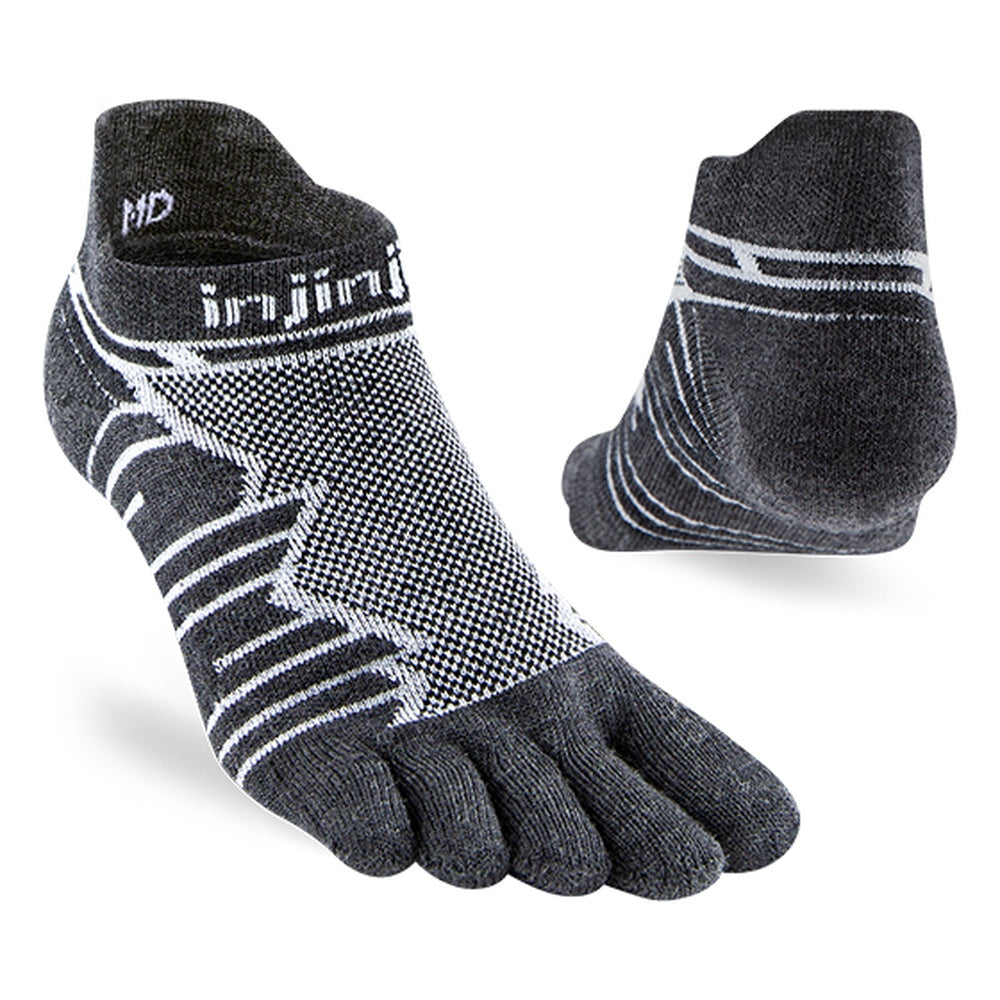 Injinji Ultra Run Merino No-Show Socks – Slate – pair or alternate view