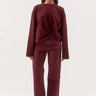 SOVERE Studio Izel Long Sleeve Tee - Vino