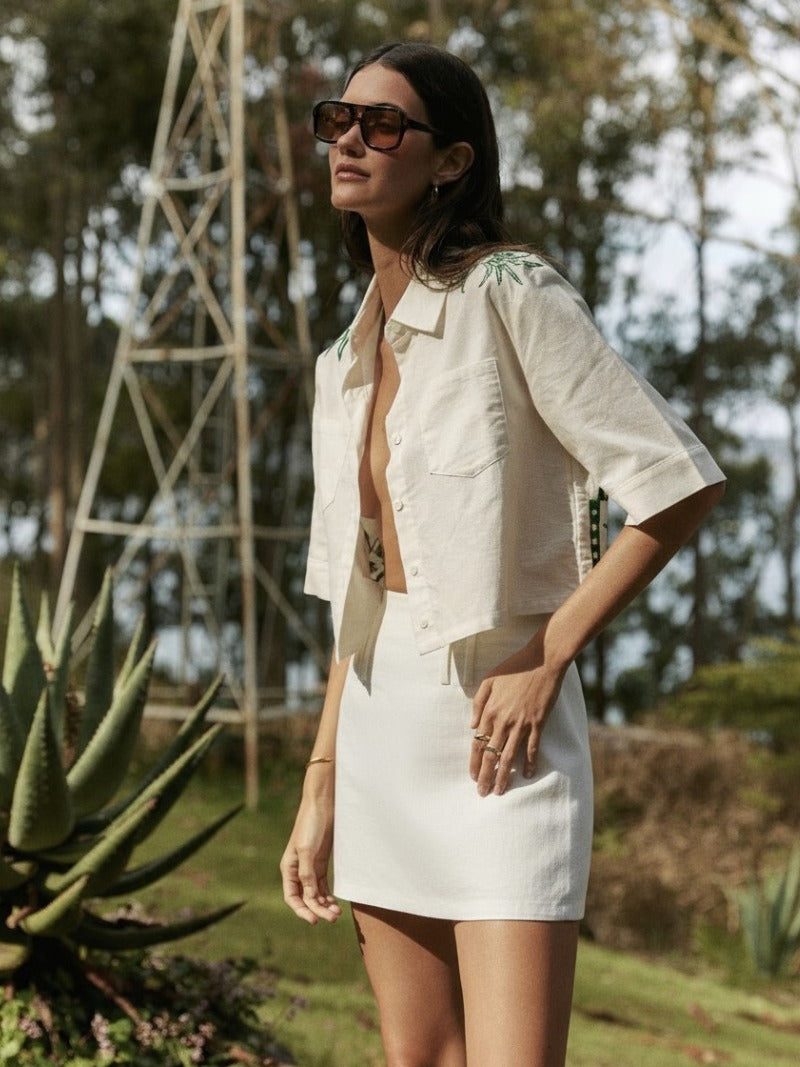 JUAN & ME Nacida Skirt – White – product view 2