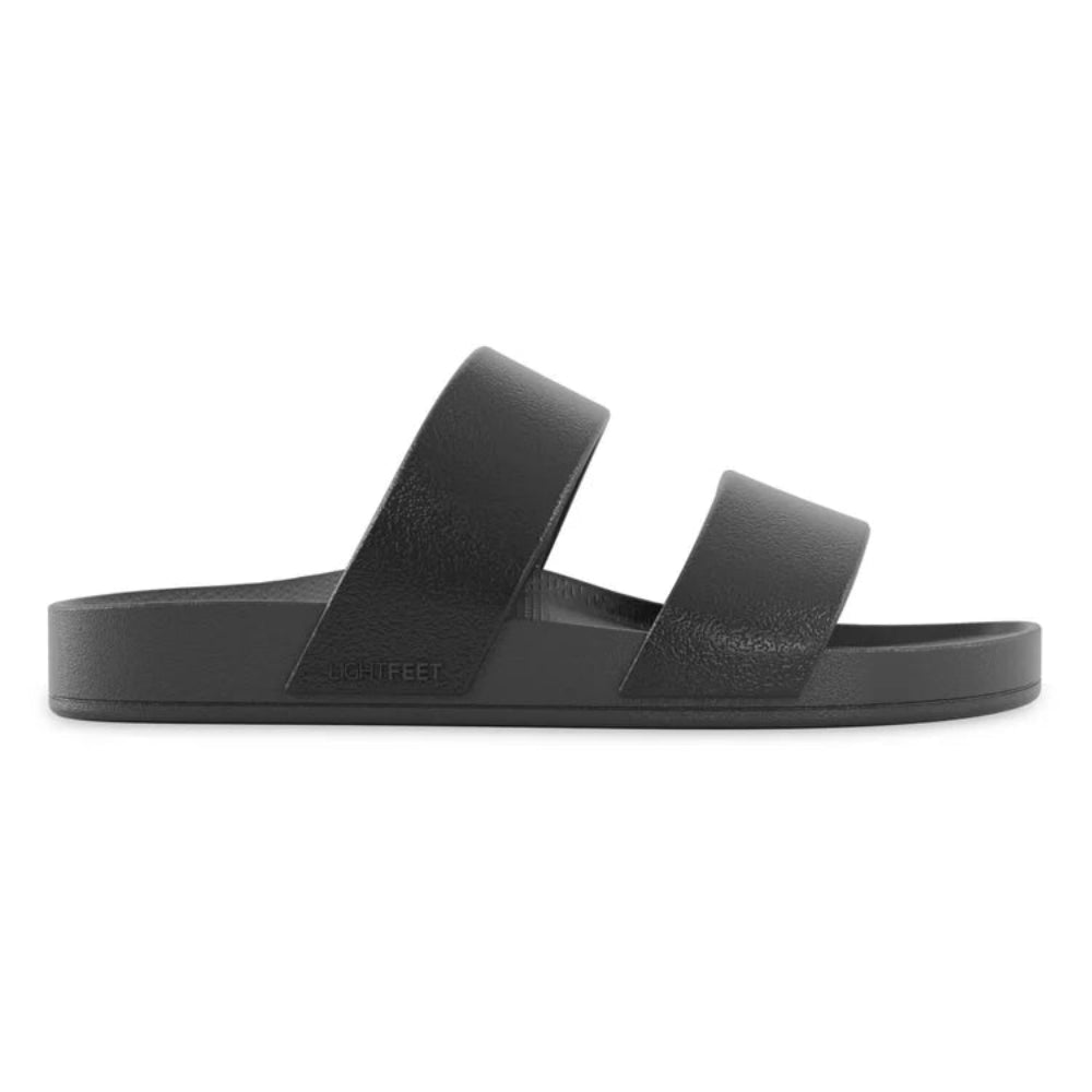 Lightfeet Double Strap recovery slides – Black – product view 2