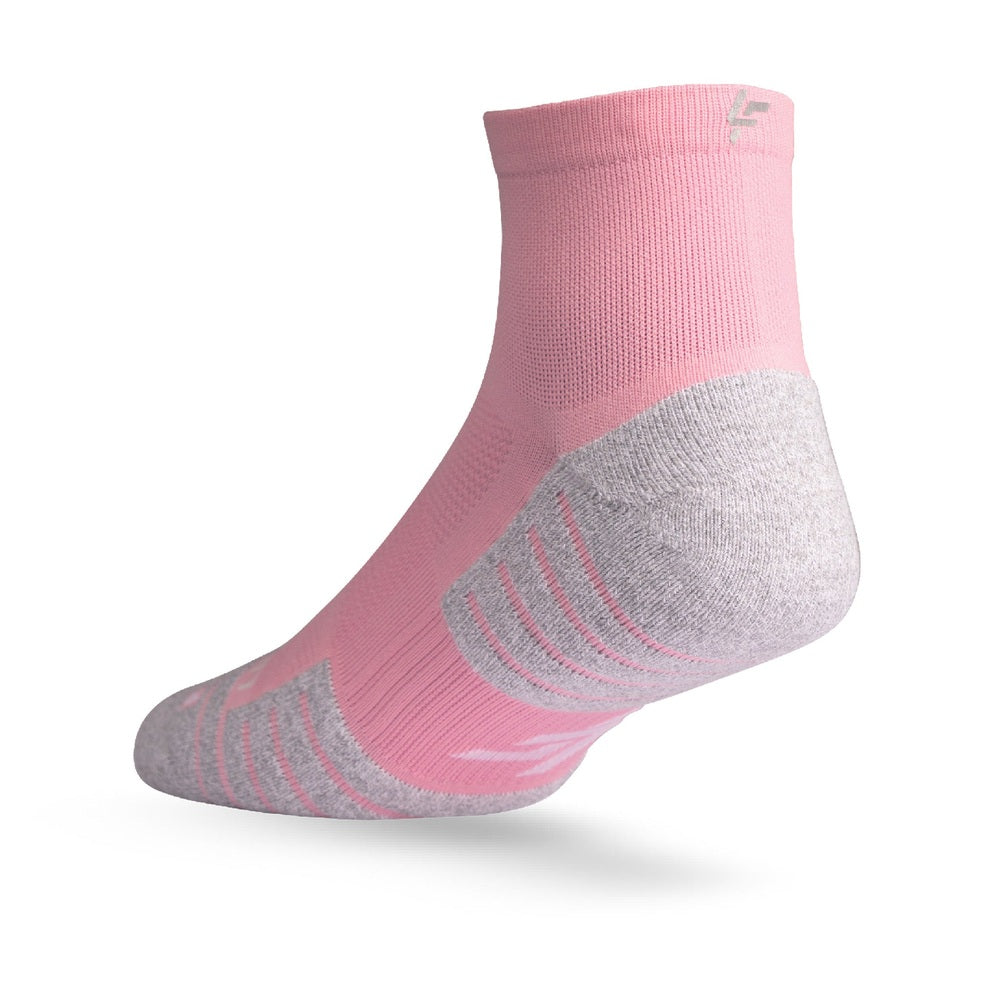 Lightfeet Performance Quarter Socks – Soft Pink – heel detail