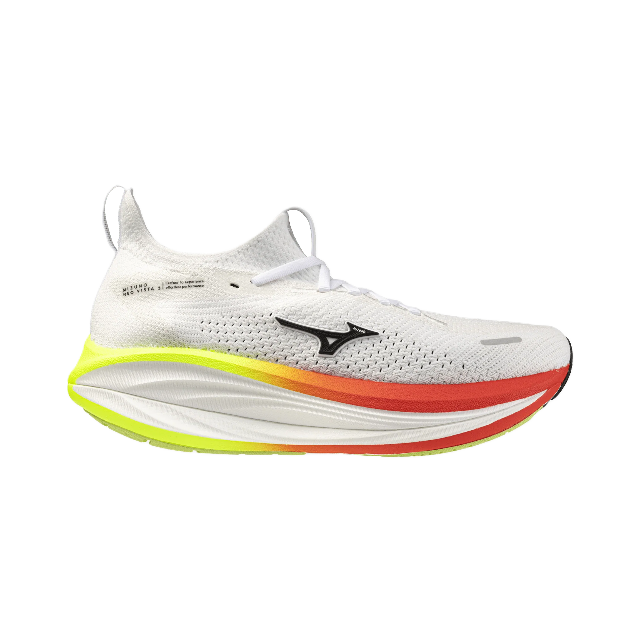 Mizuno Neo Vista 3 Men’s running shoe – White / Black / Orange – product view 1