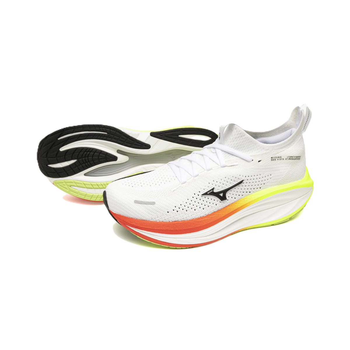 Mizuno Neo Vista 3 Men’s running shoe – White / Black / Orange – product view 7