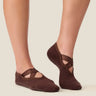 MoveActive Ballet Grip Socks - Wide Cross Espresso