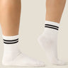 MoveActive Crew Grip Socks - Sporty Stripe Ivory