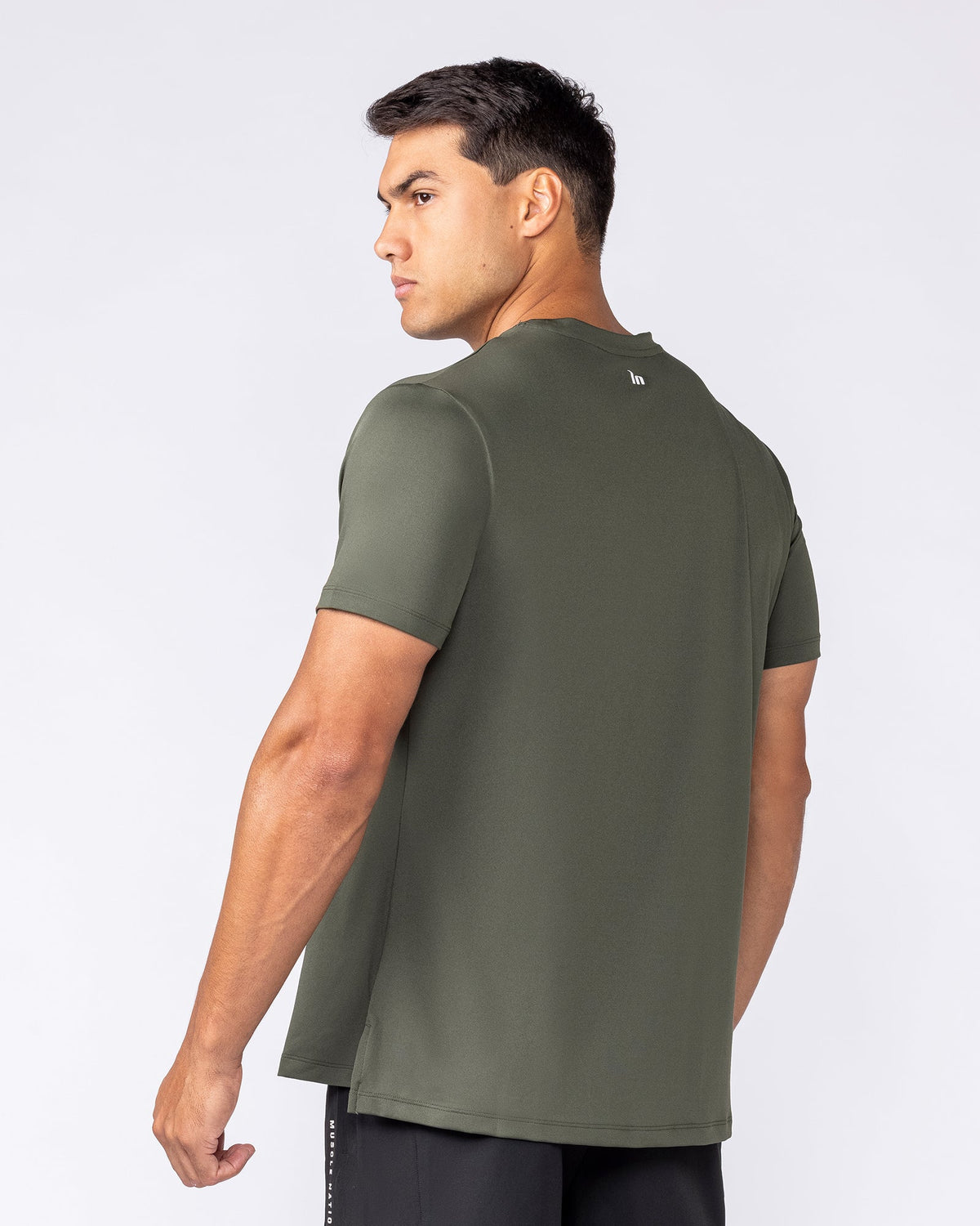 Muscle Nation Climaflex Active training tee – Dark Khaki – product view 5