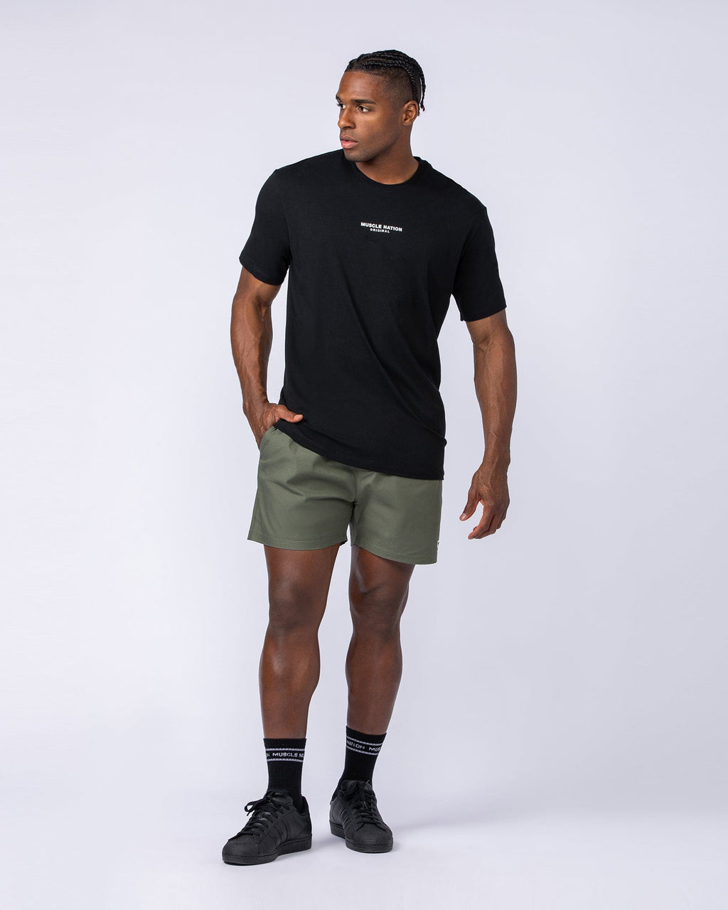 Muscle Nation Staple Condition men’s tee – Black – product view 3