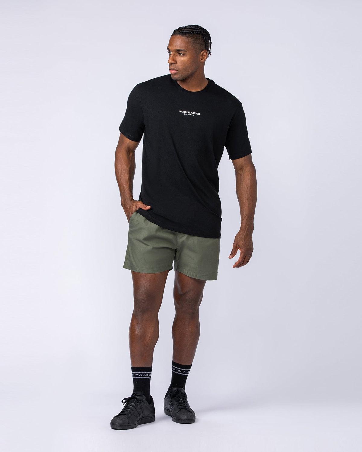 Muscle Nation Staple Condition men’s tee – Black – product view 3