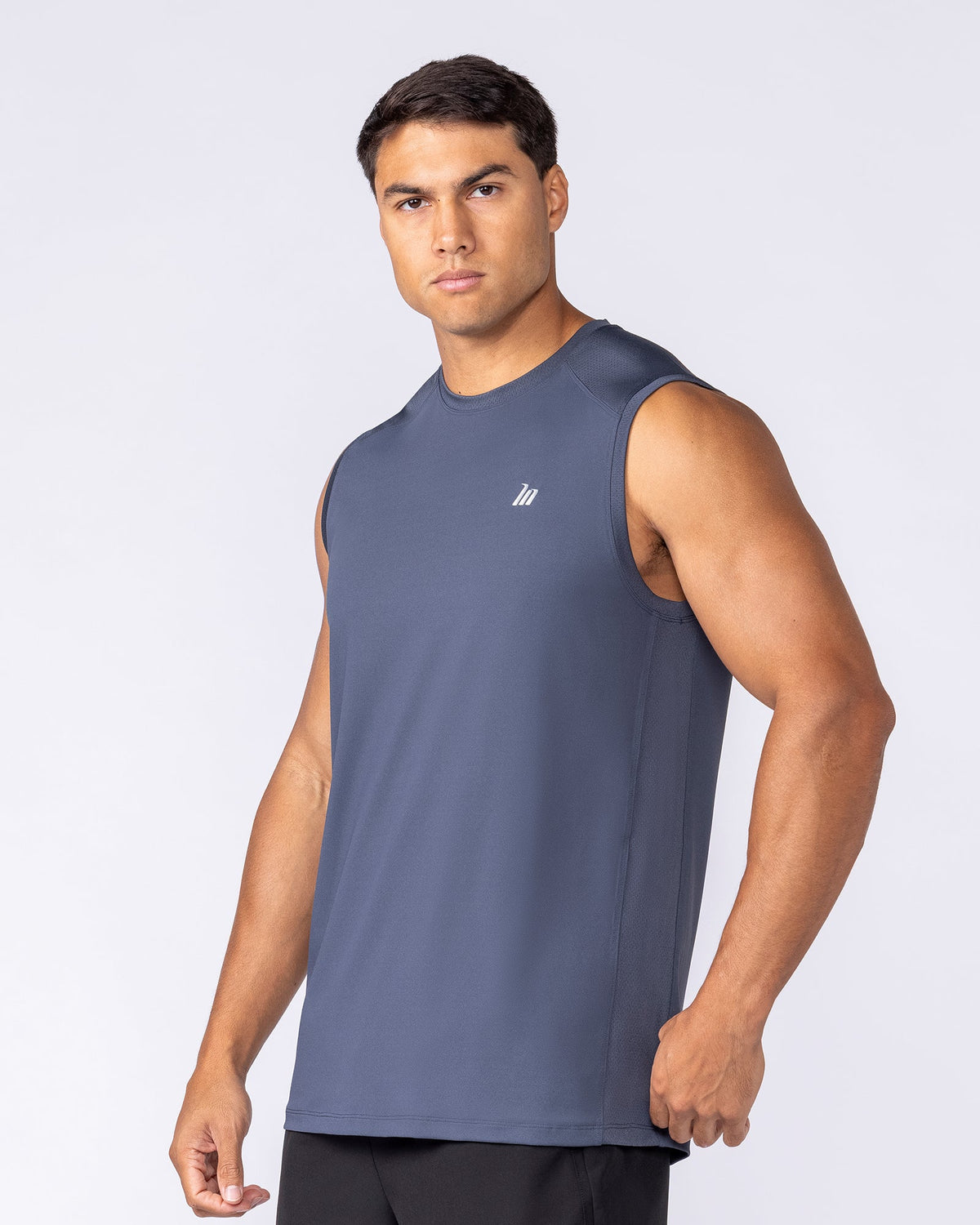 Muscle Nation Ventilation men’s training tank – Thunder – product view 4