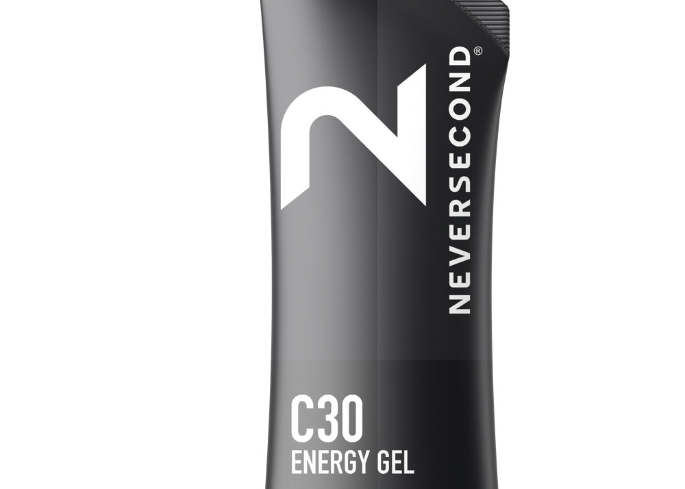 Neversecond C30 Passion Fruit 60mL energy gel – front of packet
