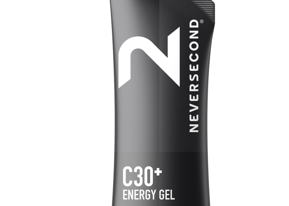 Neversecond C30+ Berry 60mL caffeinated energy gel – front of packet