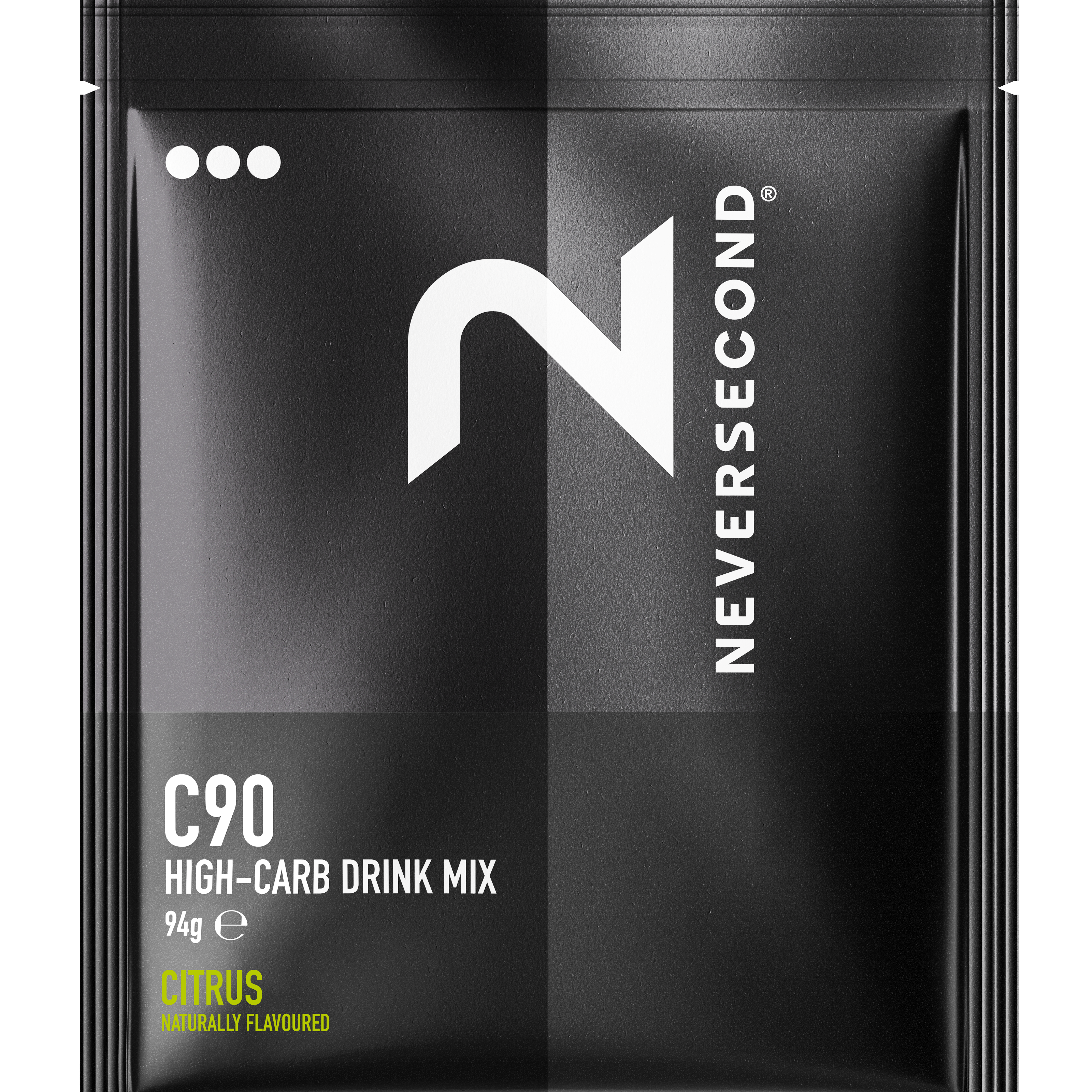 Neversecond C90 high-carb drink mix 94g – Citrus – product view 1
