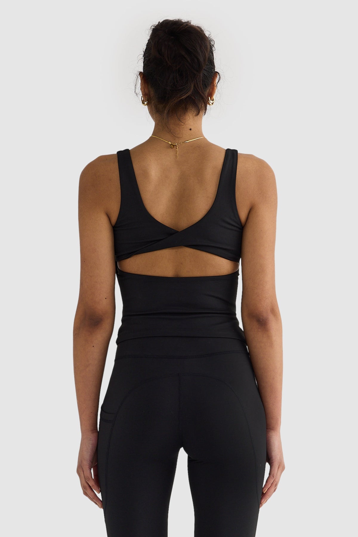 ORTC Eva Twist Back Reversible Top – Black – product view 4