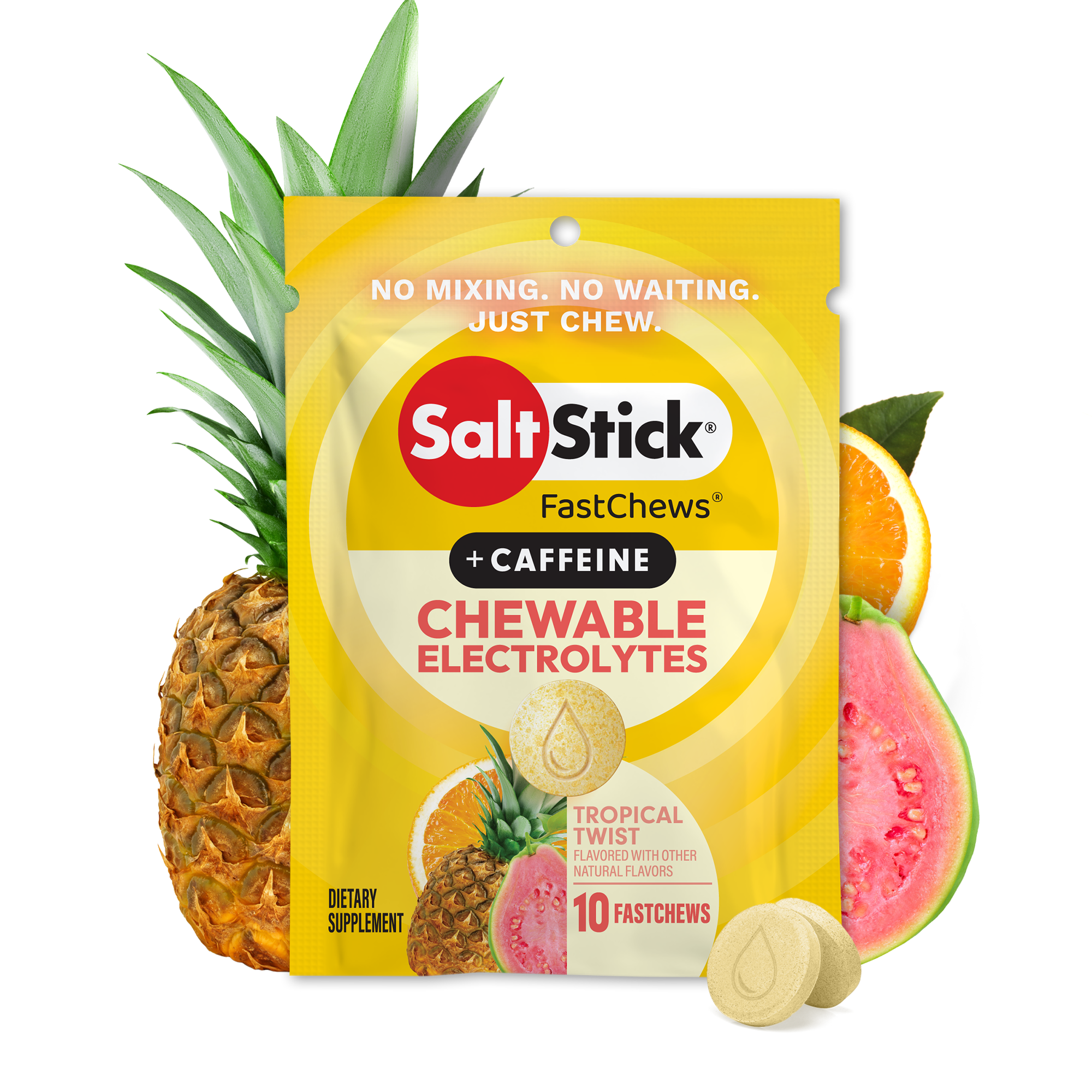 SaltStick FastChews + Caffeine – Tropical Twist – product view 1