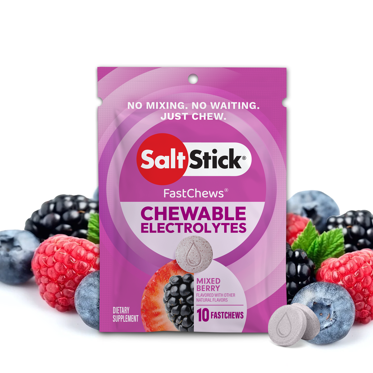 SaltStick FastChews Mixed Berry chewable electrolytes – product view 1