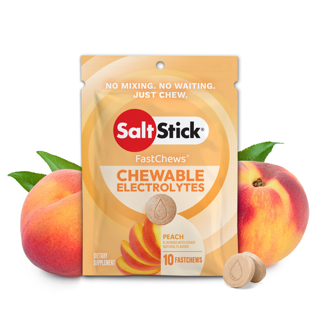 SaltStick FastChews chewable electrolytes – Peach – product view 1