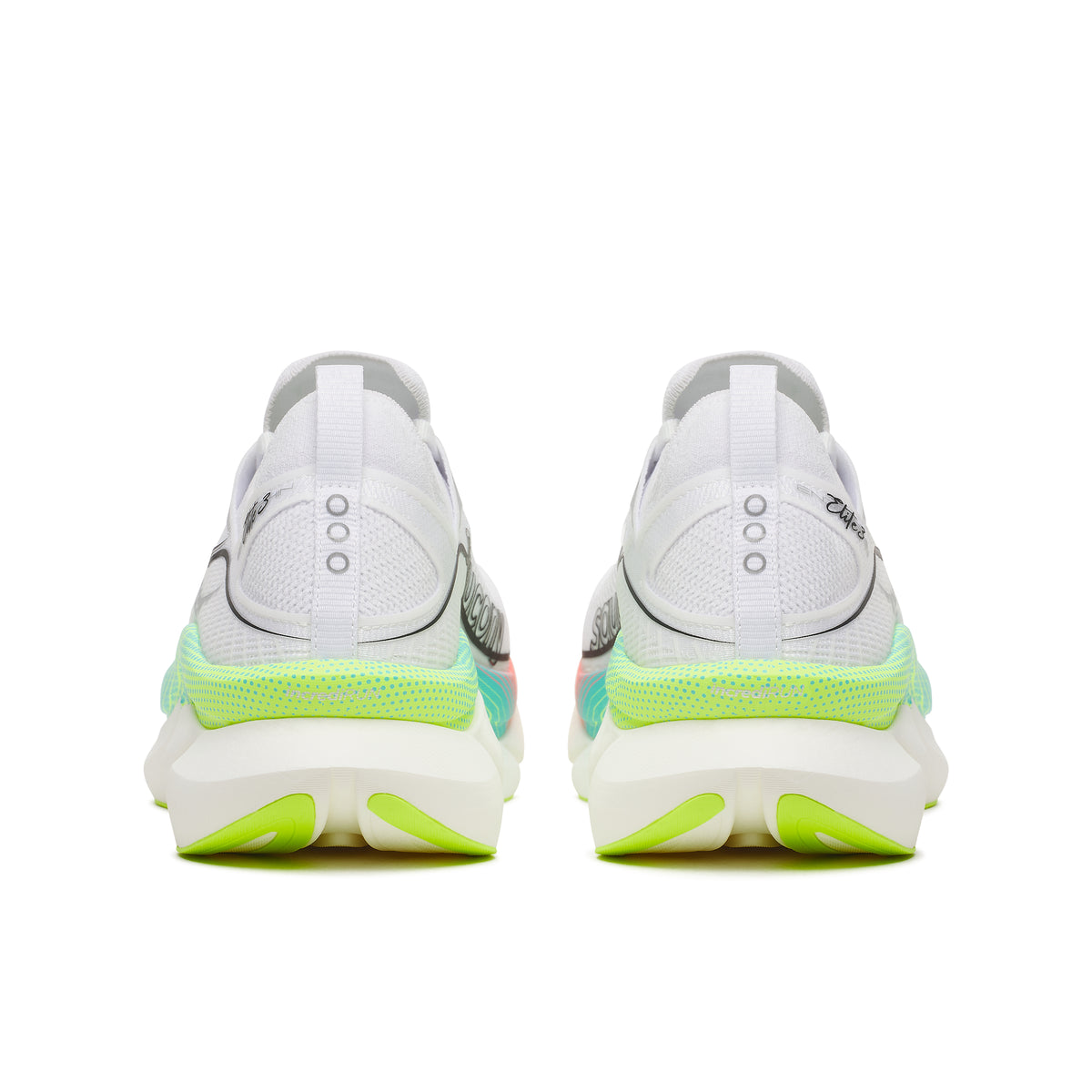 Saucony Endorphin Elite 3 carbon-plated racing shoe – White / Multi – product view 4