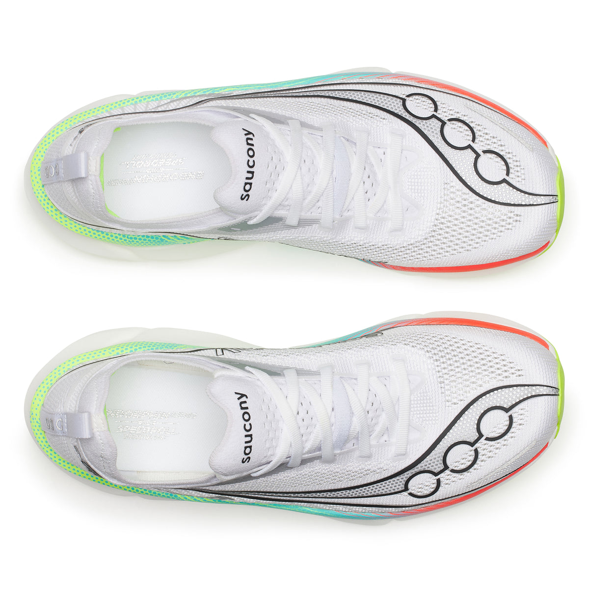 Saucony Endorphin Elite 3 carbon-plated racing shoe – White / Multi – product view 5