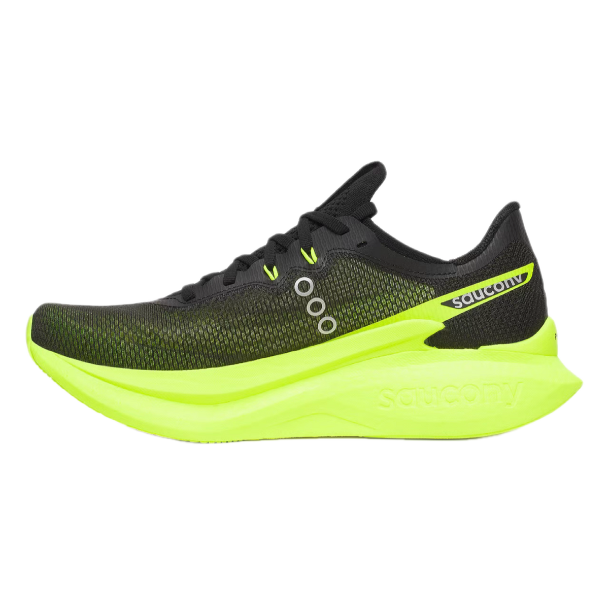 Saucony Endorphin Pro 5 Men’s carbon-plated racing shoe – Citron / Black – product view 2
