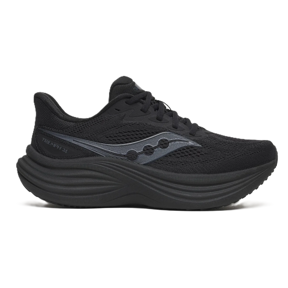 Saucony Triumph 24 Wide Men’s running shoe – Triple Black – product view 1