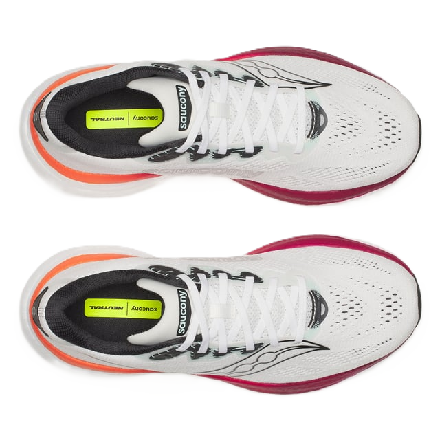 Saucony Ride 19 Men’s running shoe – White / Crimson – product view 3