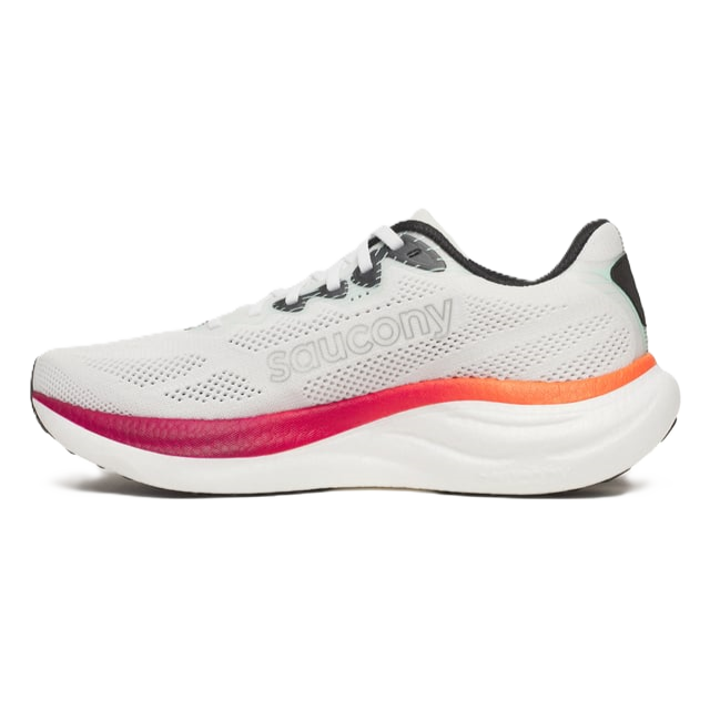 Saucony Ride 19 Men’s running shoe – White / Crimson – product view 4