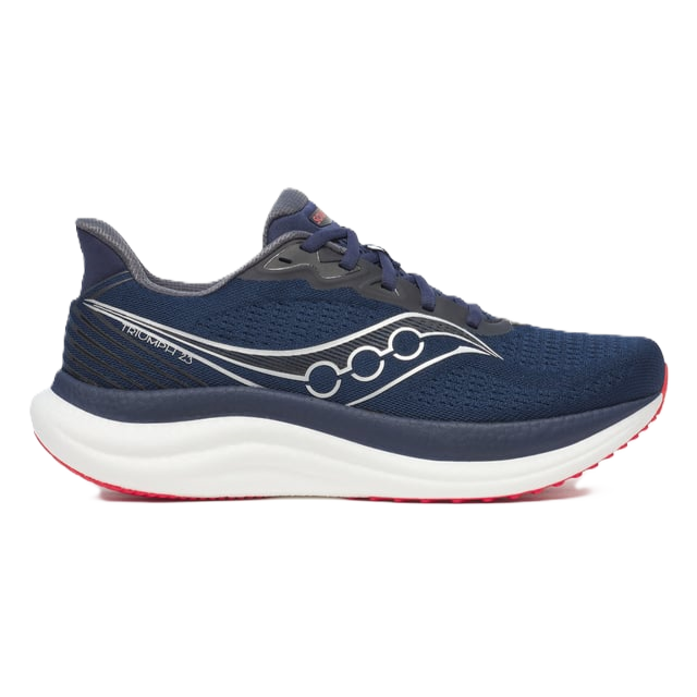 Saucony Triumph 23 Men’s running shoe – Navy / Red – product view 1